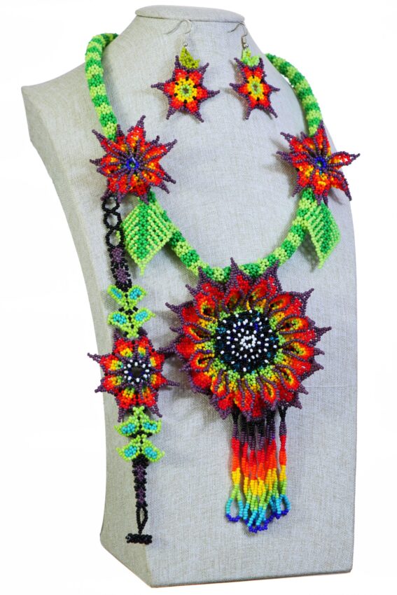 Collar De Girasol con Aretes + Pulsera # 46 – Patish Store