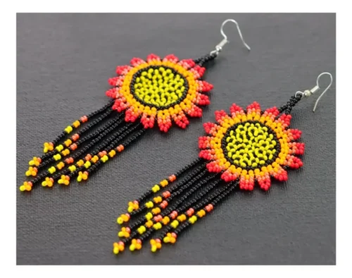 Aretes De Chaquira Artesanales