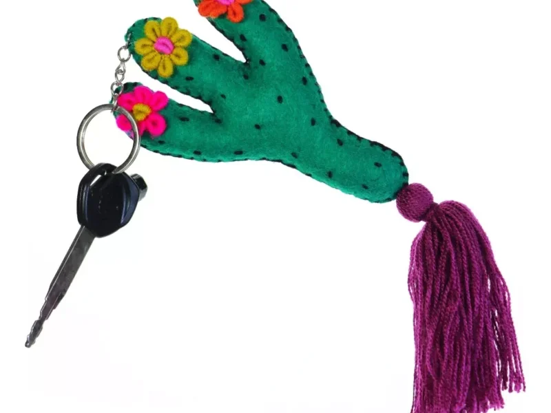 Llaveros De Nopal Bordadas Artesanales