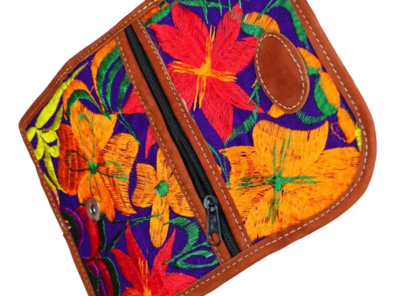 Pack De 12 Carteras Para Dama Billetera De Piel Bordadas Floral