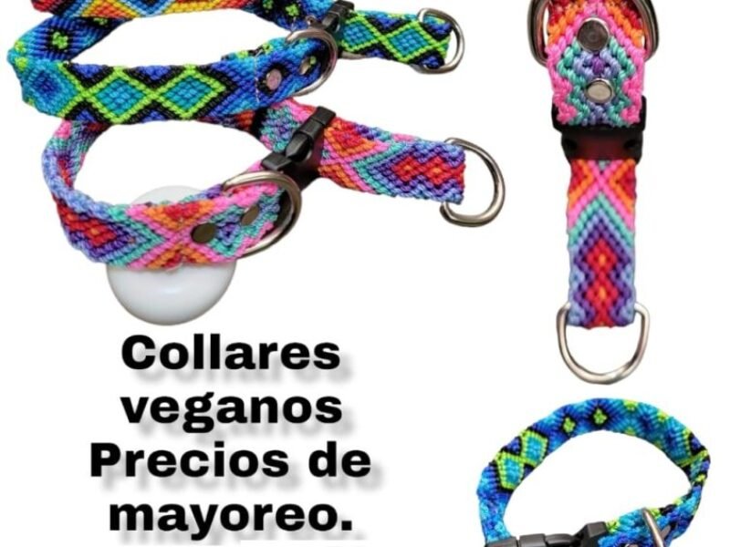 Collar Vegano Para Perro Tejido Artesanal