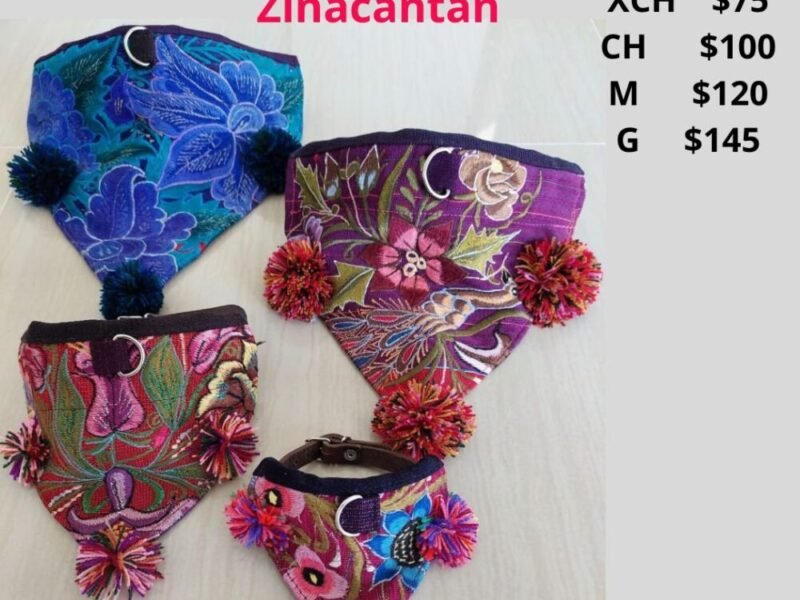 Bandana De Zinacantan Con Bordado Artesanal