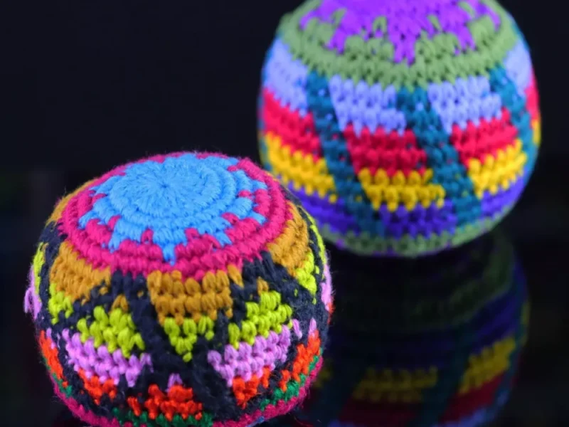 Pelotas Antiestrés Hacky Sack Pelotas Tejidas Artesanal