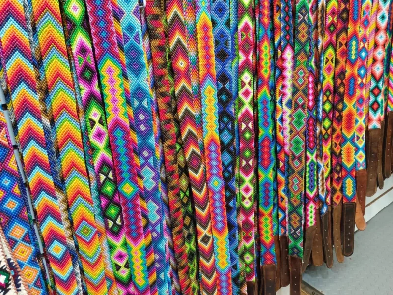 Cinturon De Piel Tejidas De Colores Cinturon Unisex