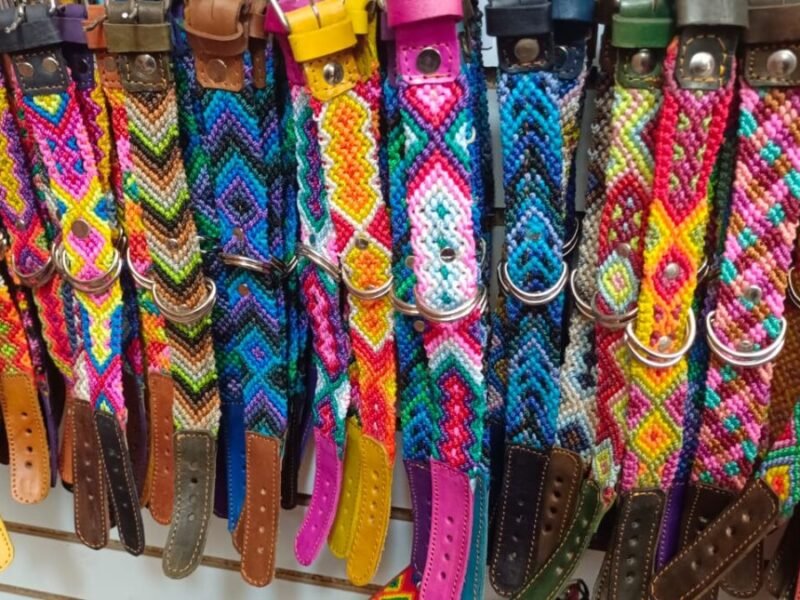 Collar De Piel Bordado H-G 40 CM Para Perro M