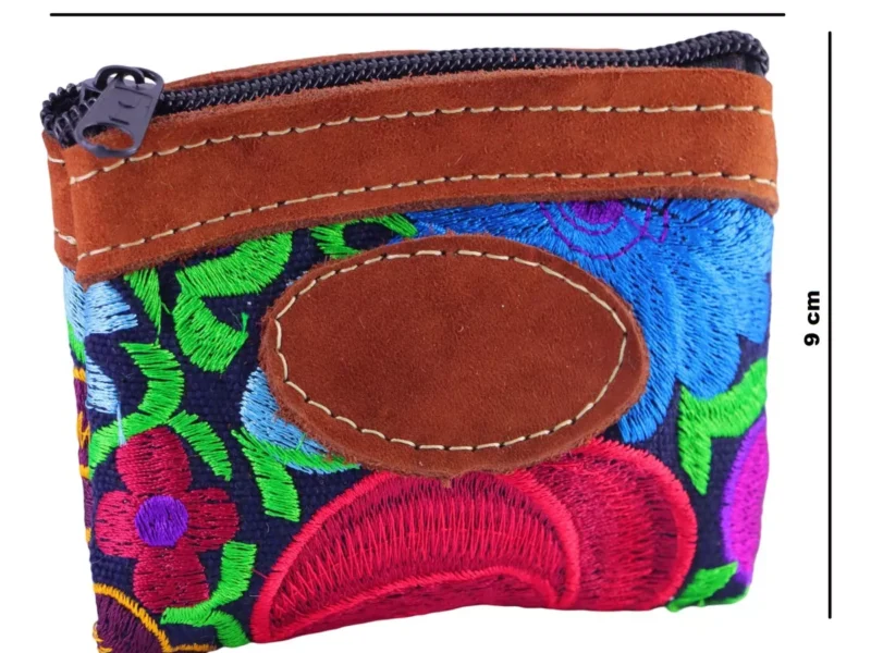 Monedero Con Bordado Artesanal