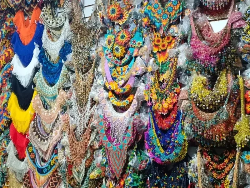 Collar De Chaquira 3 Girasoles Collar Largo Arte Huichol