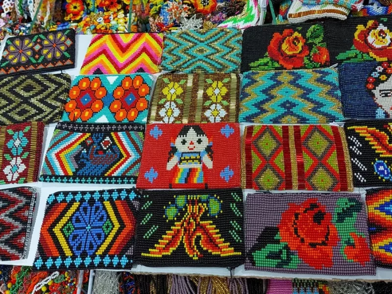 Monedero De Mostacillas De Colores Monedero Artesanal