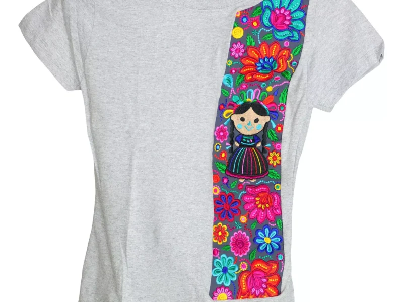 Pack De 12 Playeras Con Bordado De Colores Artesanal Playeras Para Dama