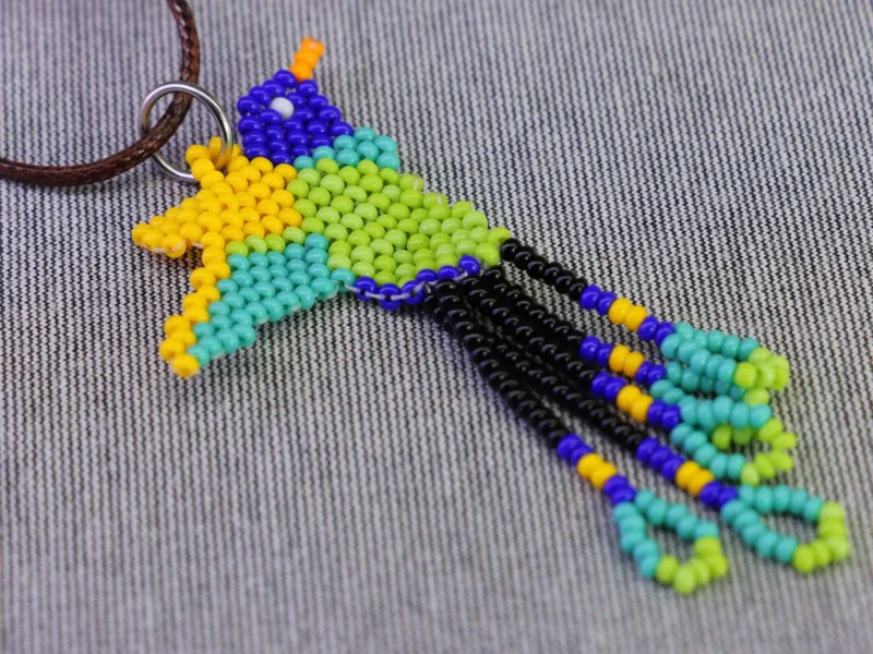 Collar Dije De Pajaro Chaquira Collar De Moda Regalo