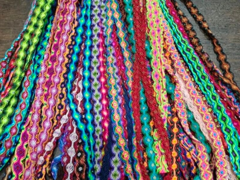 Lote De 12 Porta Gafete Lanyard De Colores Artesanales