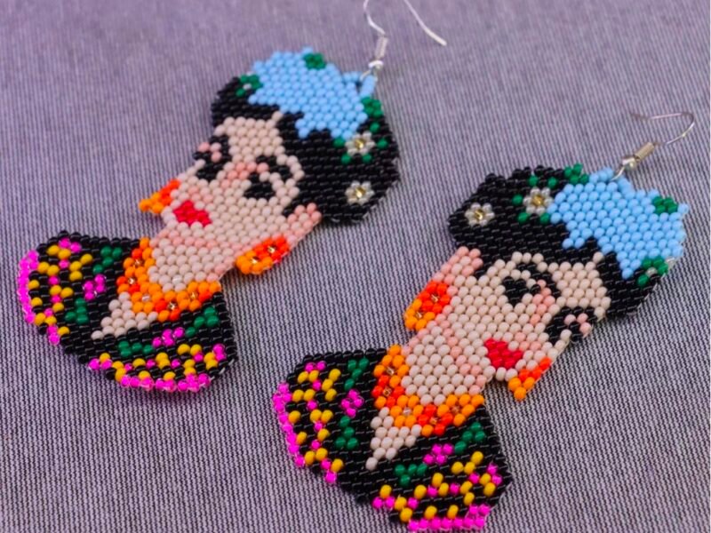 Set De 6 Pares Aretes De Frida Kahlo Pendientes De Colores