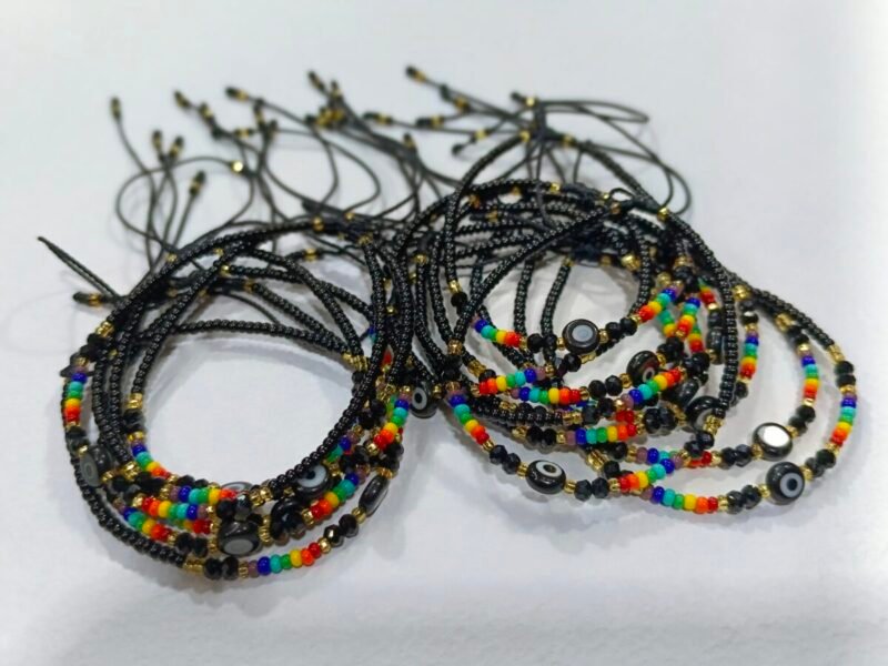 12pzs Pulseras De Ojo Turco De Mostacillas Moda Regalo