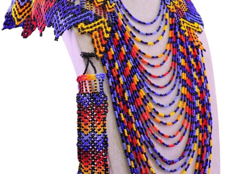 Set Collar De Mostacillas De Colores Collar Arte Huichol