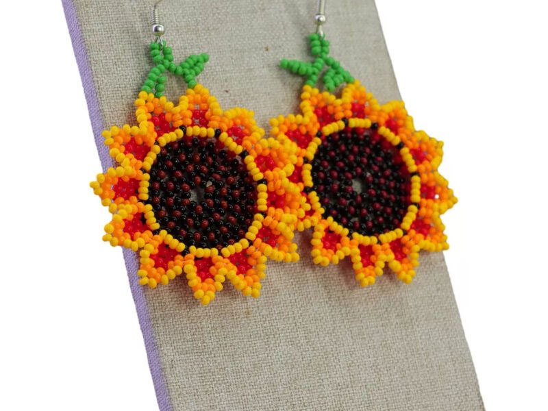 Set De 6 Pares De Aretes De Flor Aretes Colgante De Chaquira