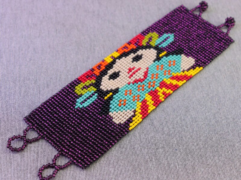 Pulseras De Muñequita Mexicana Pulsera Ancha De Chaquira