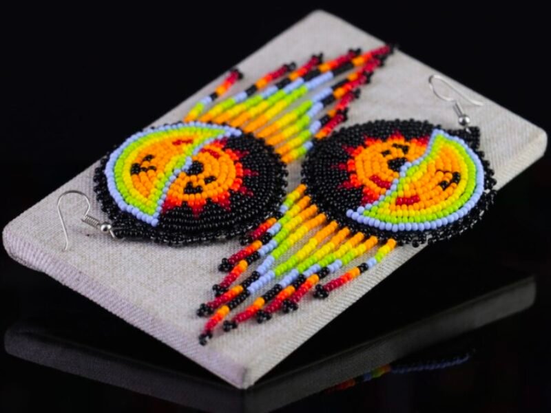 Set De 6 Pares De Aretes Sol Y Luna Aretes De Chaquira Artesanal