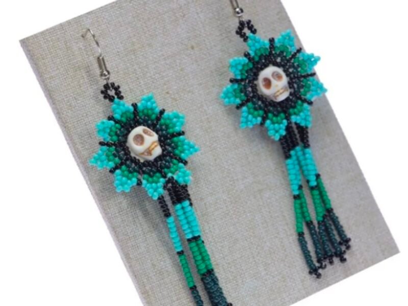 Set De 6 Pares De Aretes De Mostacillas Aretes De Calavera