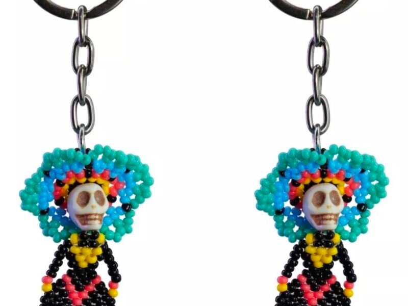 Llaveros De Chaquira Calavera Llaveros De Moda Regalo