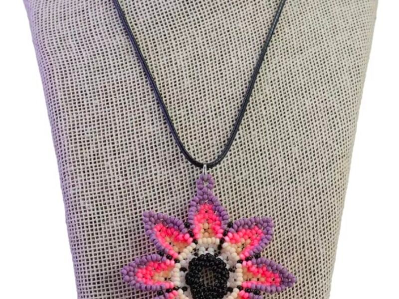 Set De 6 Collares De Mostacillas Dije De Flor