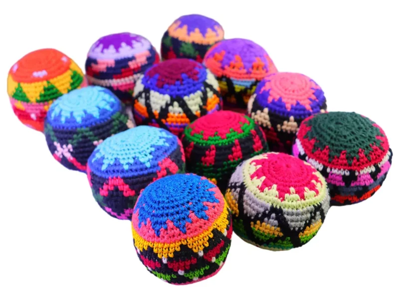 Pelotas Antiestrés Hacky Sack Pelotas Tejidas Artesanal