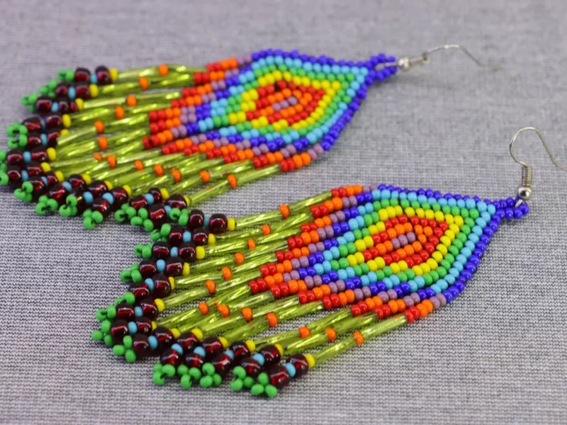Set 12 Par De Aretes Flecos Chaquira Aretes De Cuentas Huichol