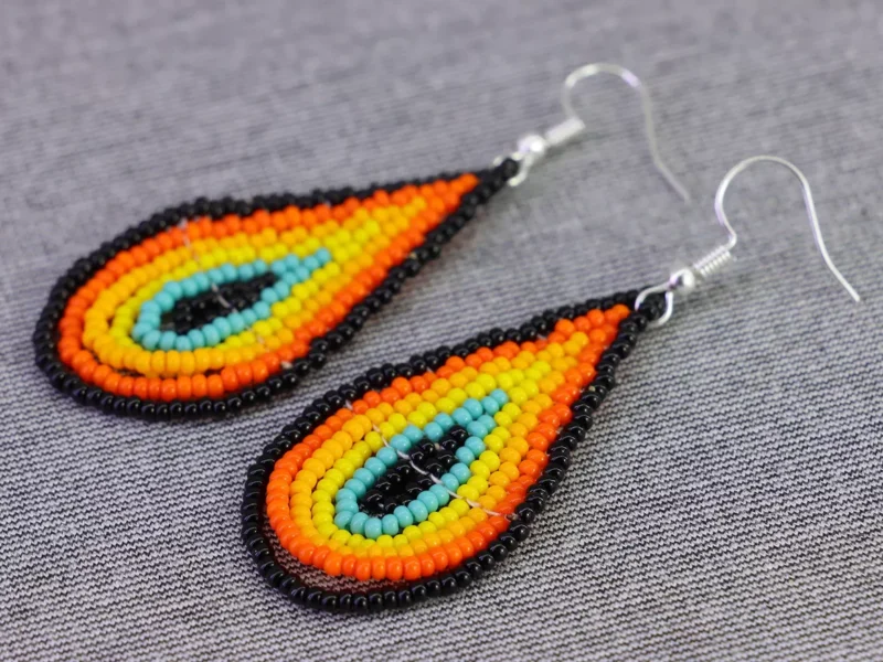 Aretes De Chaquira Colgante De Moda Artesanal