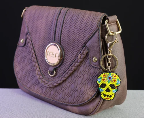Llaveros De Chaquira Calavera Artesanal Llaveros De Moda - Image 2
