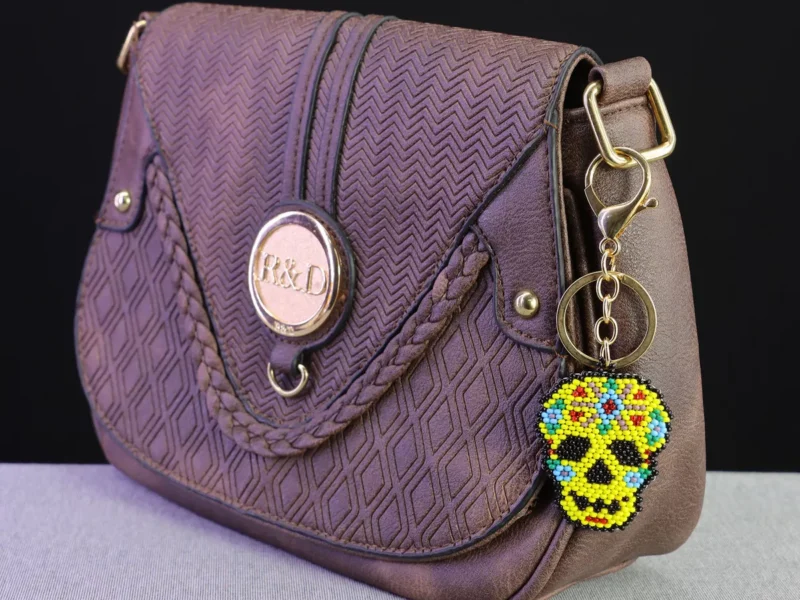 Llaveros De Chaquira Calavera Artesanal Llaveros De Moda