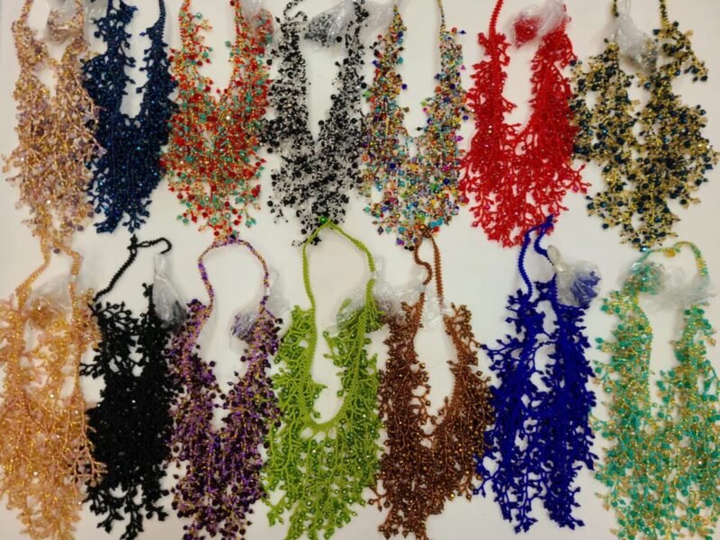 Set De 2 Collares Flecos Cristal Raíz Collar Y Aretes