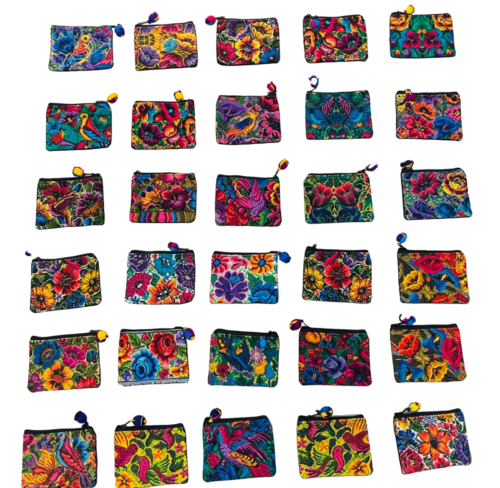 Set De 8 Monederos Punto De Cruz Artesanal