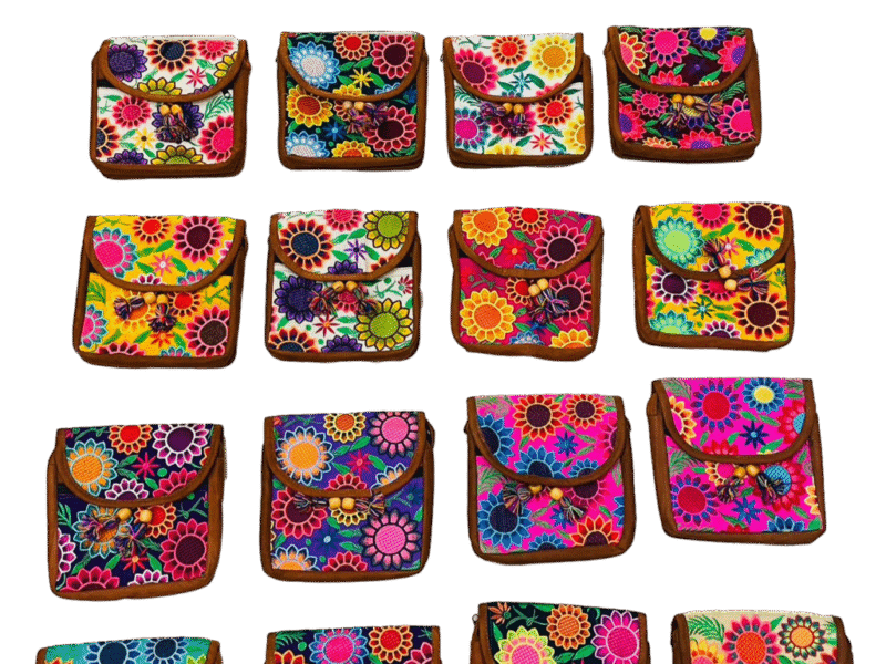 Set De 4 Bolsas Bordadas Floral Bolsa De Moda Artesanal