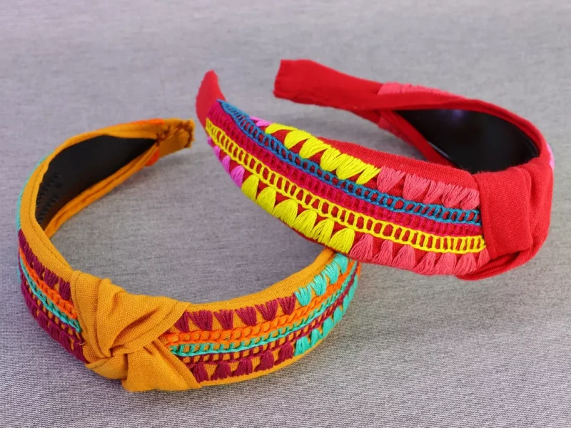 Diademas Bordadas A Mano Diademas De Moda Artesanal
