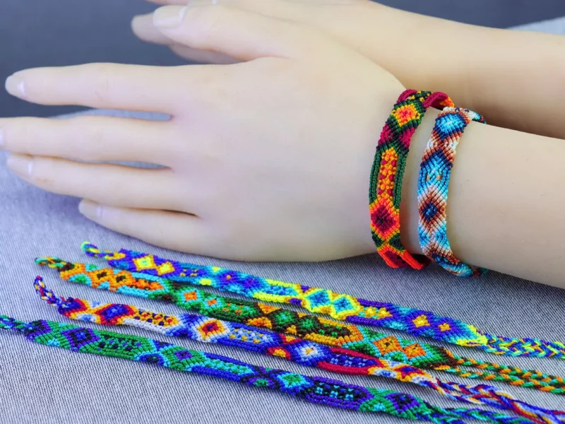 Pulseras Bordadas Artesanales Unisex De Mayoreo