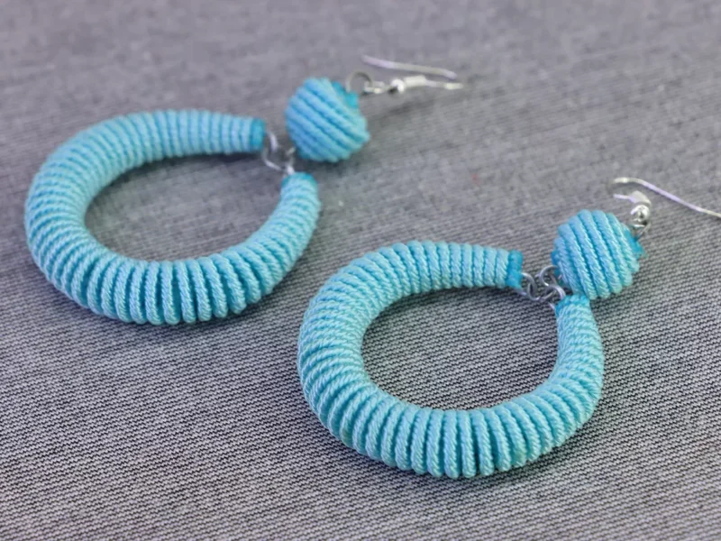 Aretes Bordadas Artesanal Aretes Colgante De Moda