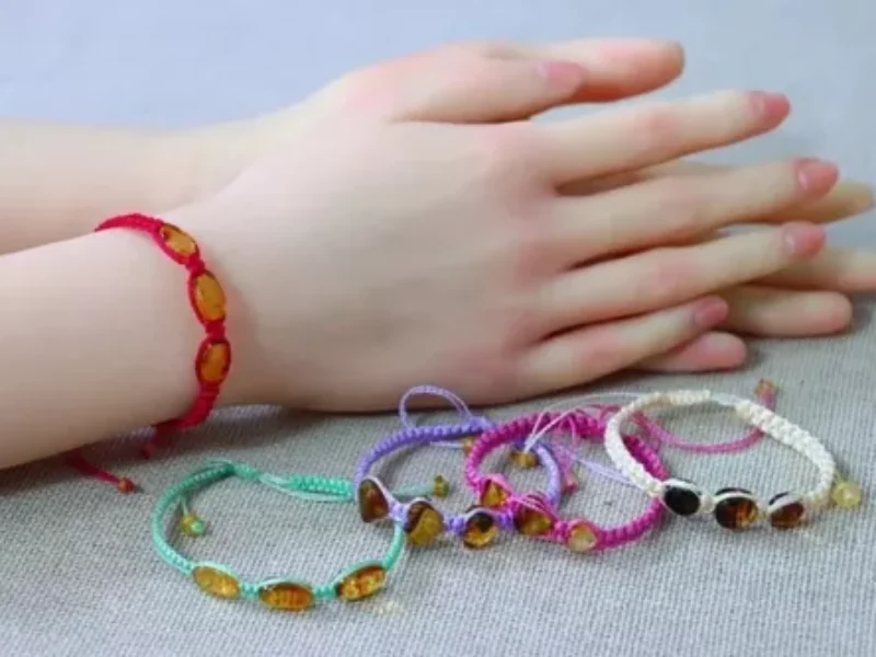 12pzs Pulseras De Ámbar Autentico Pulseras De Moda Regalo