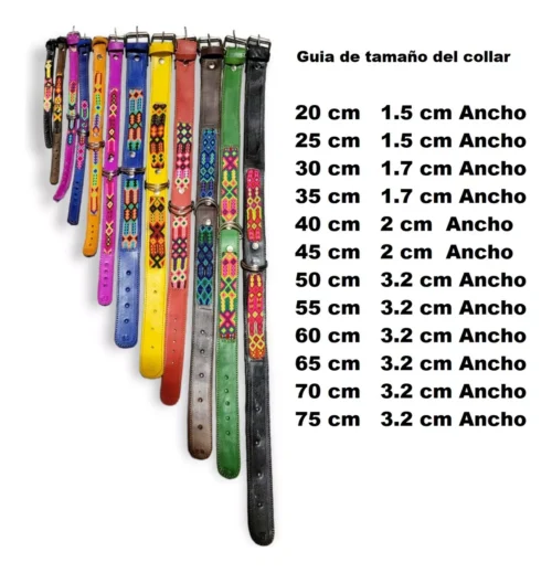 Collares Para Perros 50/55 CM Collar De Piel Bordados Artesanal - Image 4