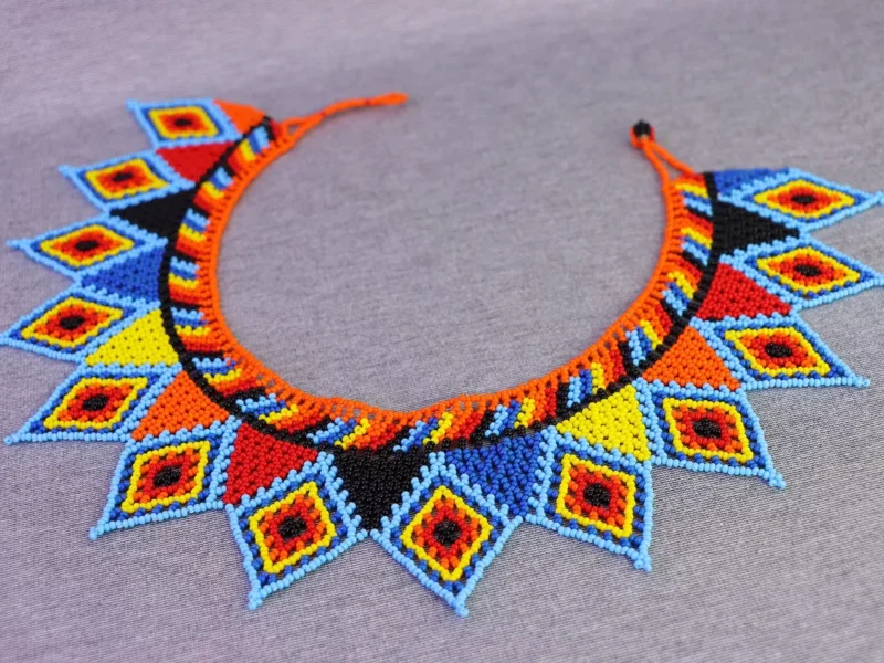 Collar De Pico Chaquira De Moda Gargantilla De Cuentas Huichol