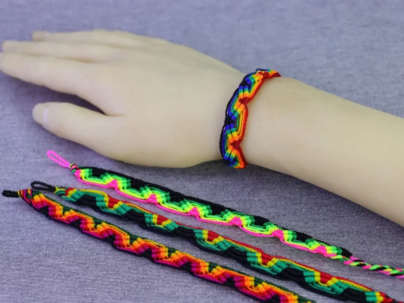 Pulseras Unisex Bordadas Zigzag Pulseras De Moda