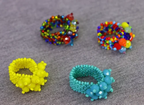 Anillos De Flor Cristal Chaquira Anillos De Moda - Image 3