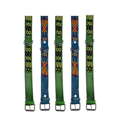 Collares Para Perros 50/55 CM Collar De Piel Bordados Artesanal