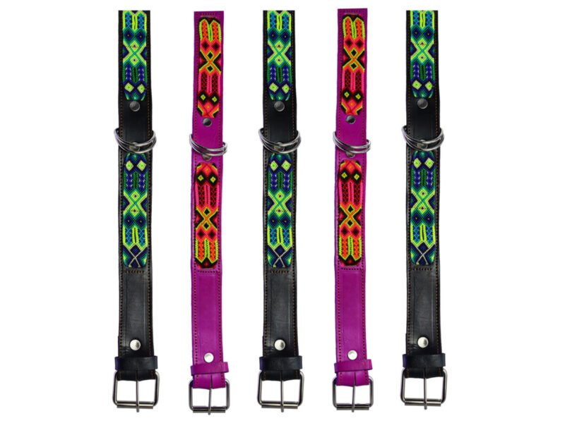 Collares Para Perros 70/75 CM Collar De Piel Bordados Artesanal