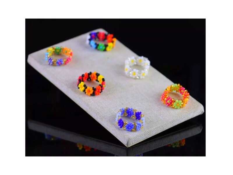 Anillos De Chaquira Florecitas Anillos De Moda Regalo