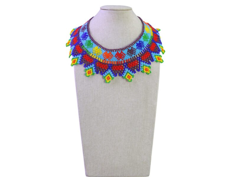 Collar De Mostacillas Gargantilla De Moda Arte Huichol