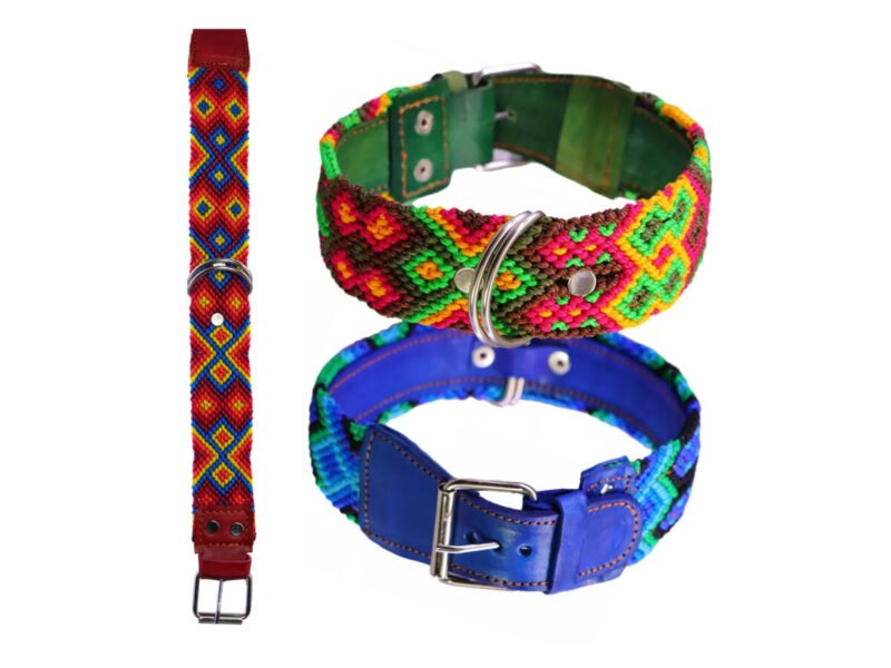 Collar Para Perro Extra Grande 70/75 CM Collar De Piel Bordados H-G