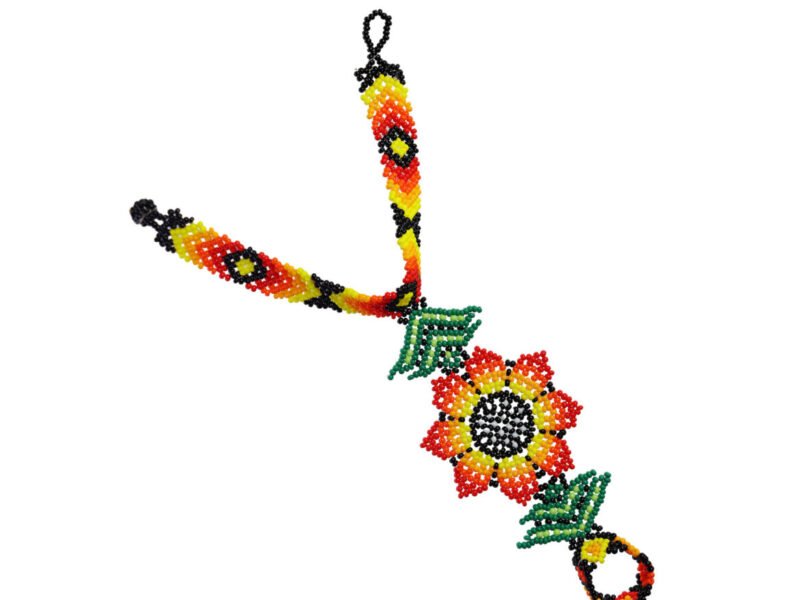 Pulsera Con Anillo De Flor Chaquira Pulsera De Moda Regalo