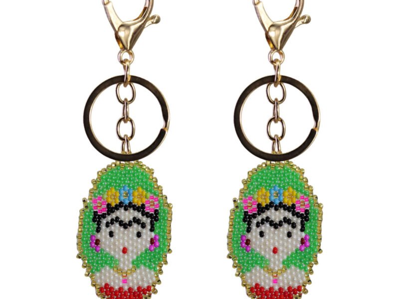 Llaveros De Frida Kahlo De Chaquira Artesanal Hecho A Mano