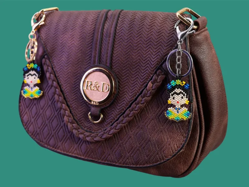 Llaveros De Frida Kahlo Arte De Chaquira Para Bolso Mochila