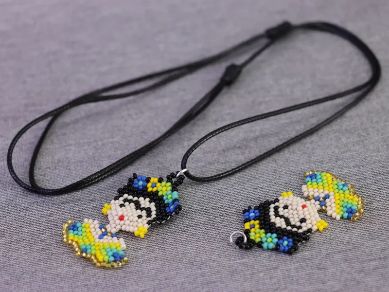 Collar Dije De Chaquira Frida Kahlo Ajustable