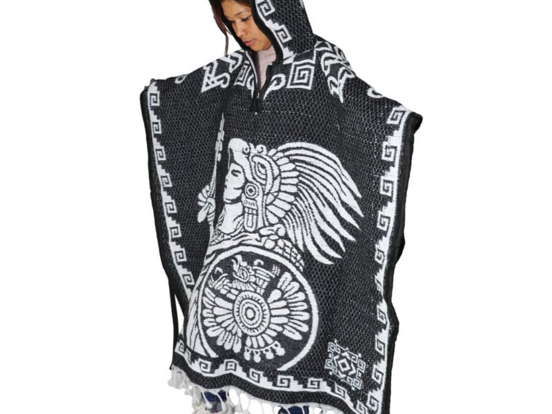 Jorongo Unisex Con Gorro Rustico Artesanal Mexicano